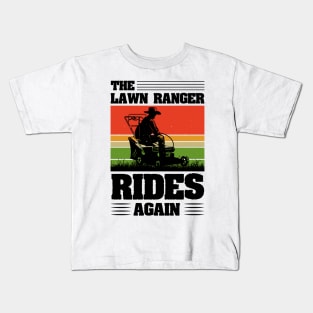 The Lawn Ranger Rides Again Kids T-Shirt